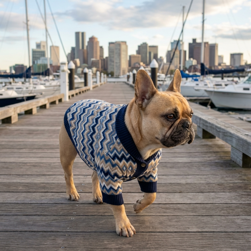 Cozy French Bulldog Fall & Winter Cardigan