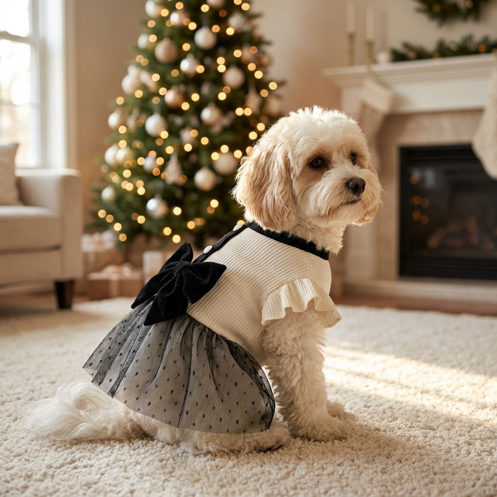 Elegant Pet Bow Dress