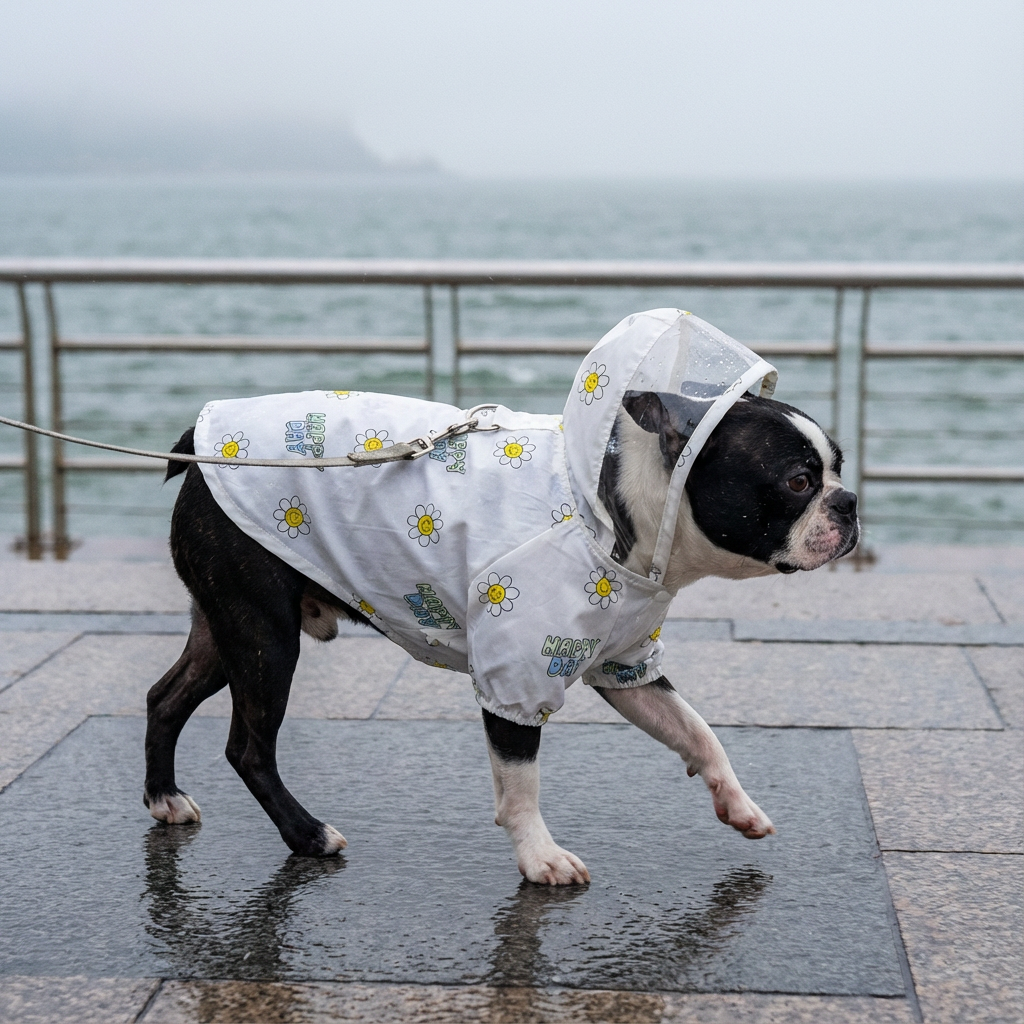 Crystal Clear Hooded Dog Raincoat