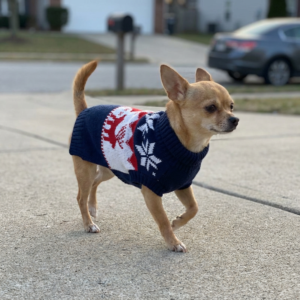 Festive Christmas Dog Sweater
