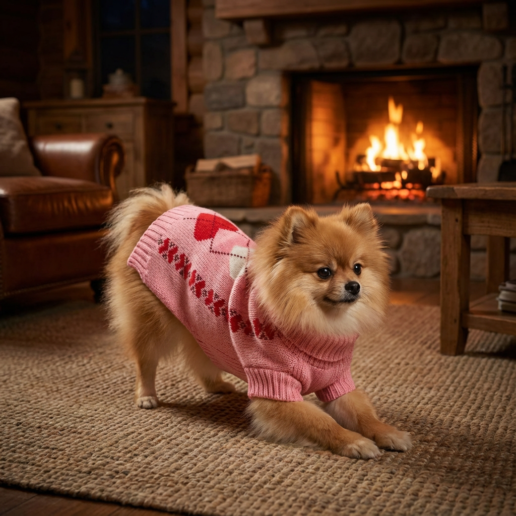HeartBow Dog Sweater