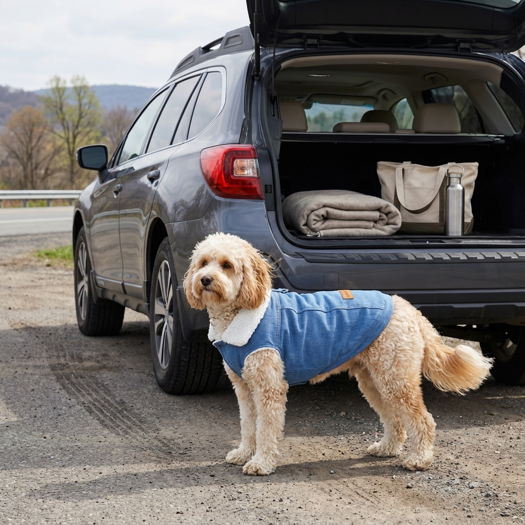 Chic Corgi Denim Dog Coat
