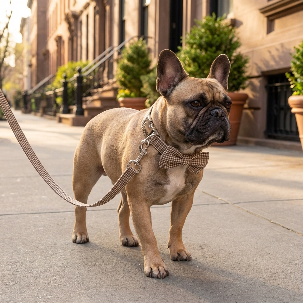 Plaid Elegance Dog Collar & Leash Set