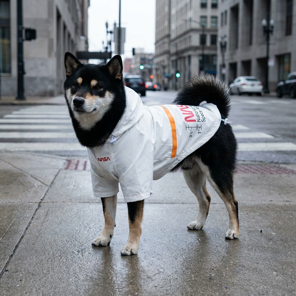 Reflective Space Pet Raincoat