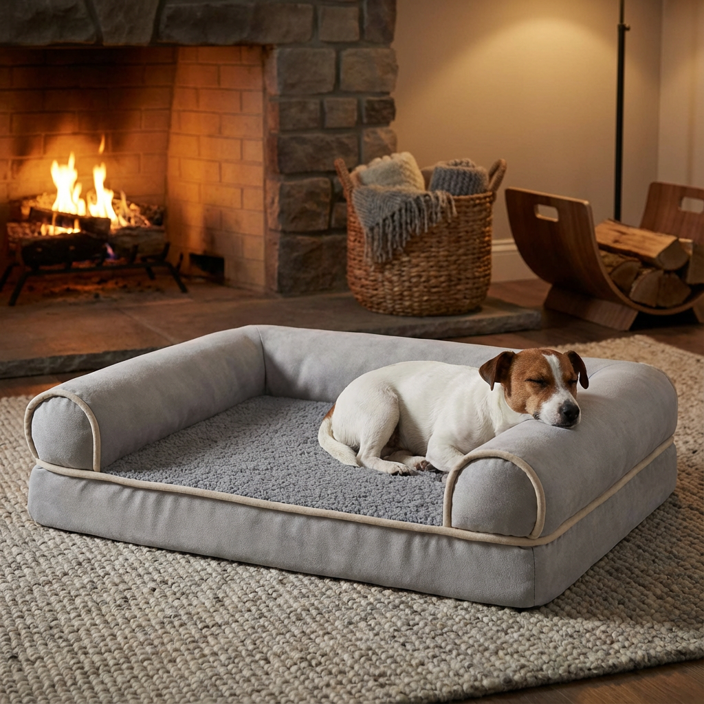 Plush Orthopedic Pet Bed Lounge