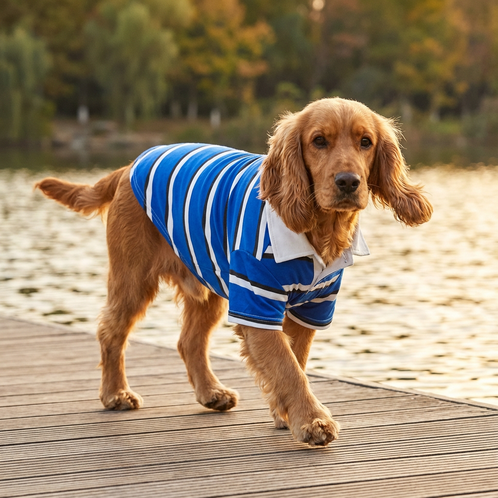 Sporty Stripe Pet Polo