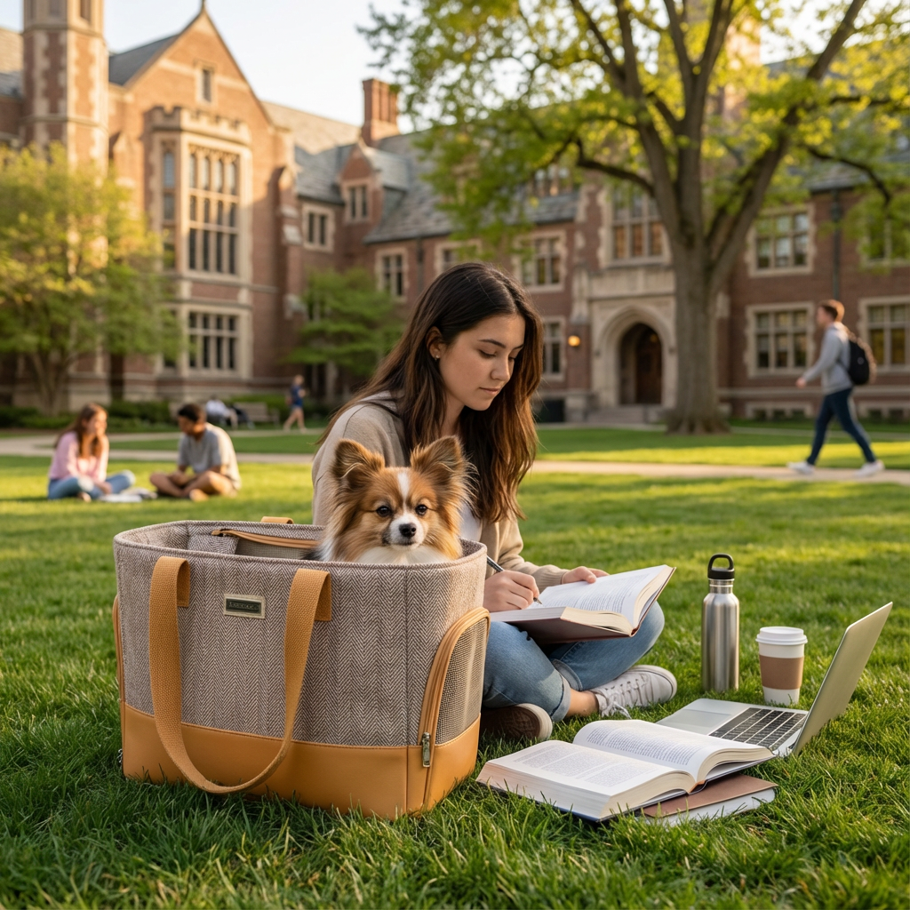Fashionable Wool Pet Travel Carrier Bag