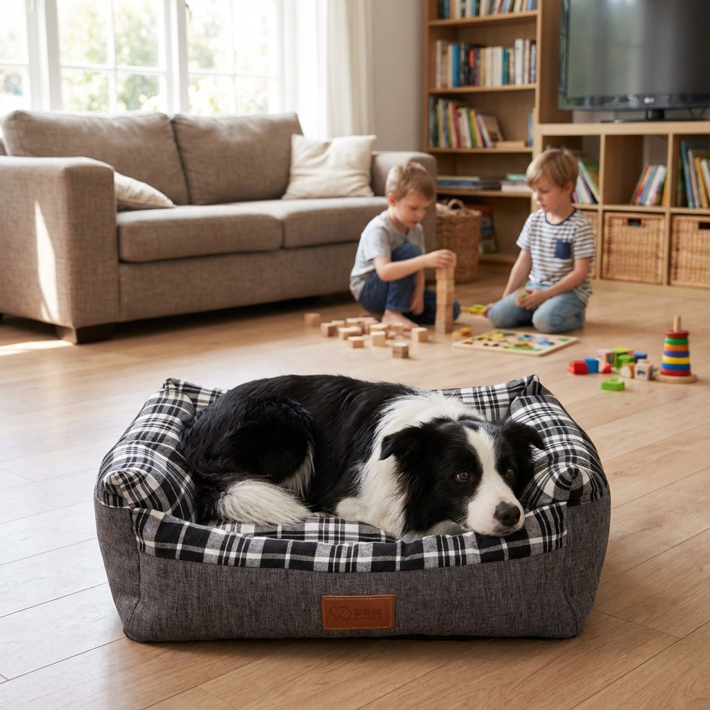 PlaidPaws Pet Bed Lounger