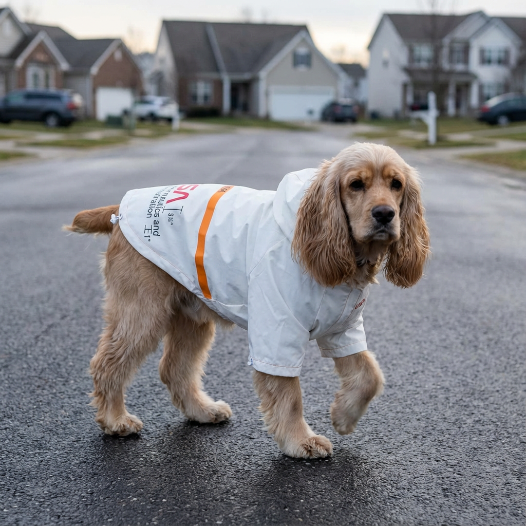 Reflective Space Pet Raincoat