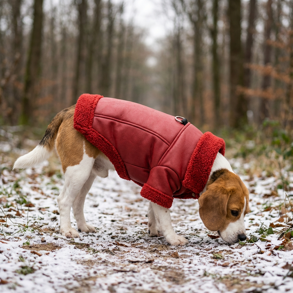 Faux Leather Dog Jacket