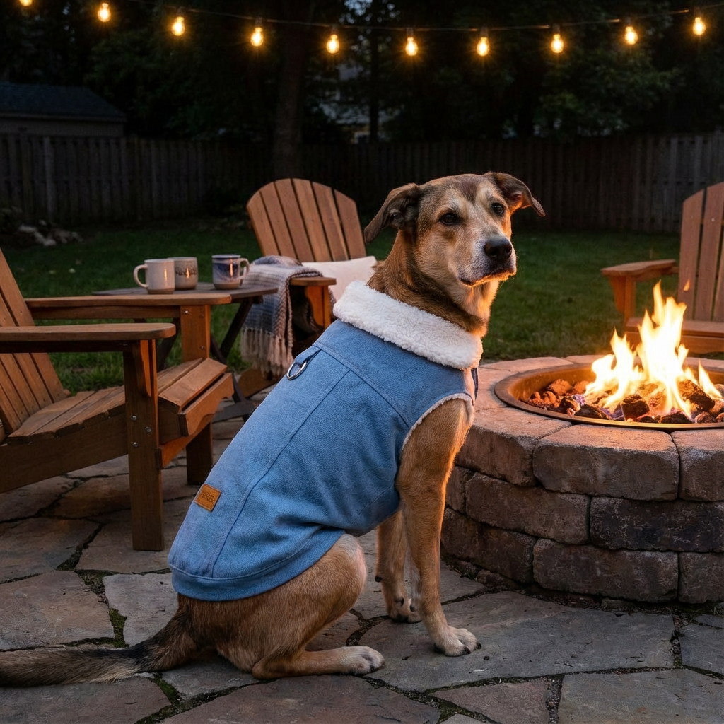 Chic Corgi Denim Dog Coat