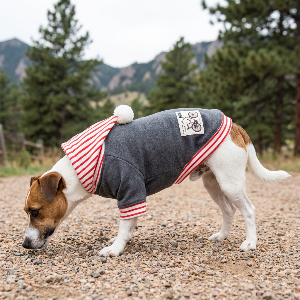 Riding Solo Striped Dog Sweater