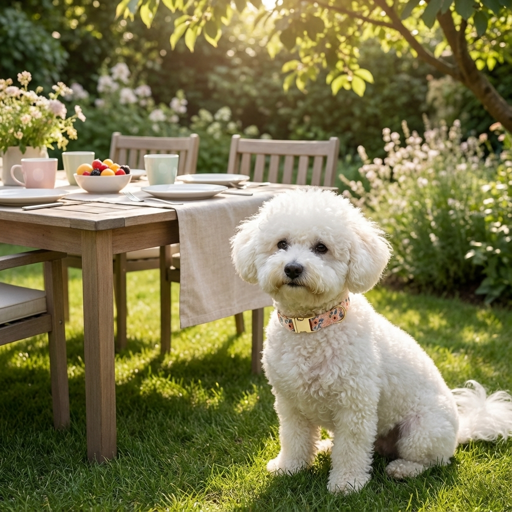 Bold Bloom Floral Metal Dog Collar
