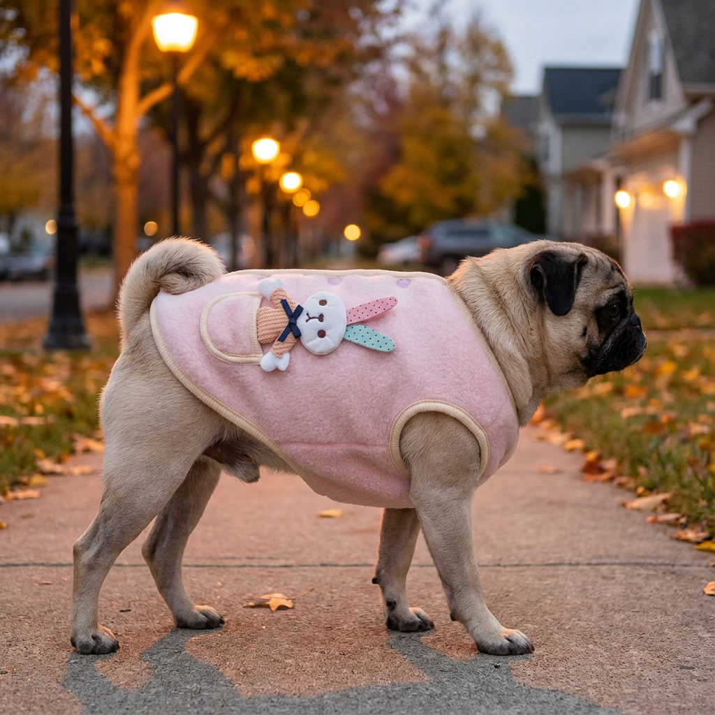 Happy Bunny Dog Teddy Warm Vest