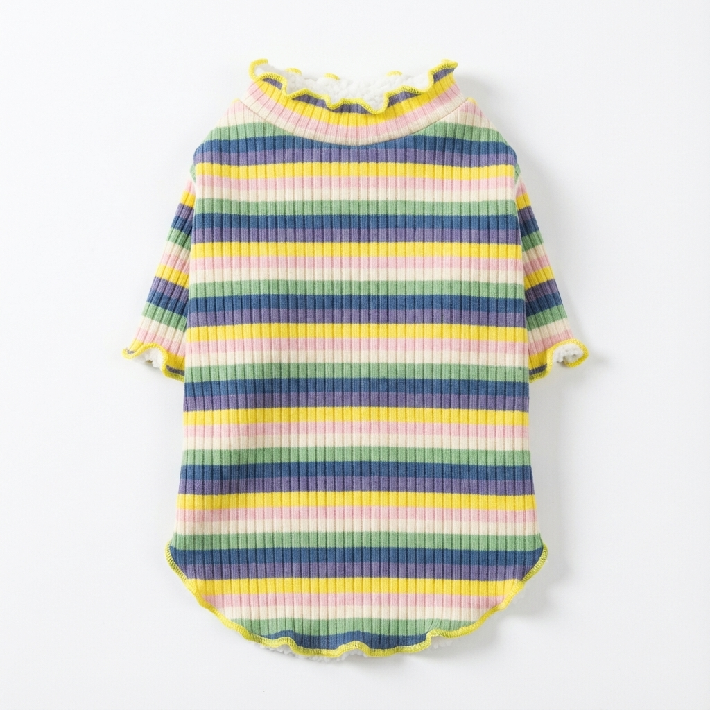 Rainbow Knit Dog Sweater