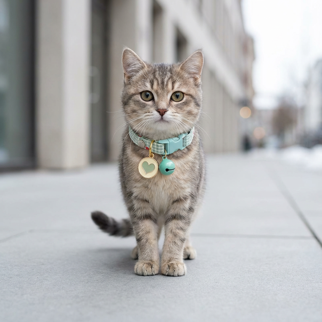 Buckle Closure Cat Bell Collar