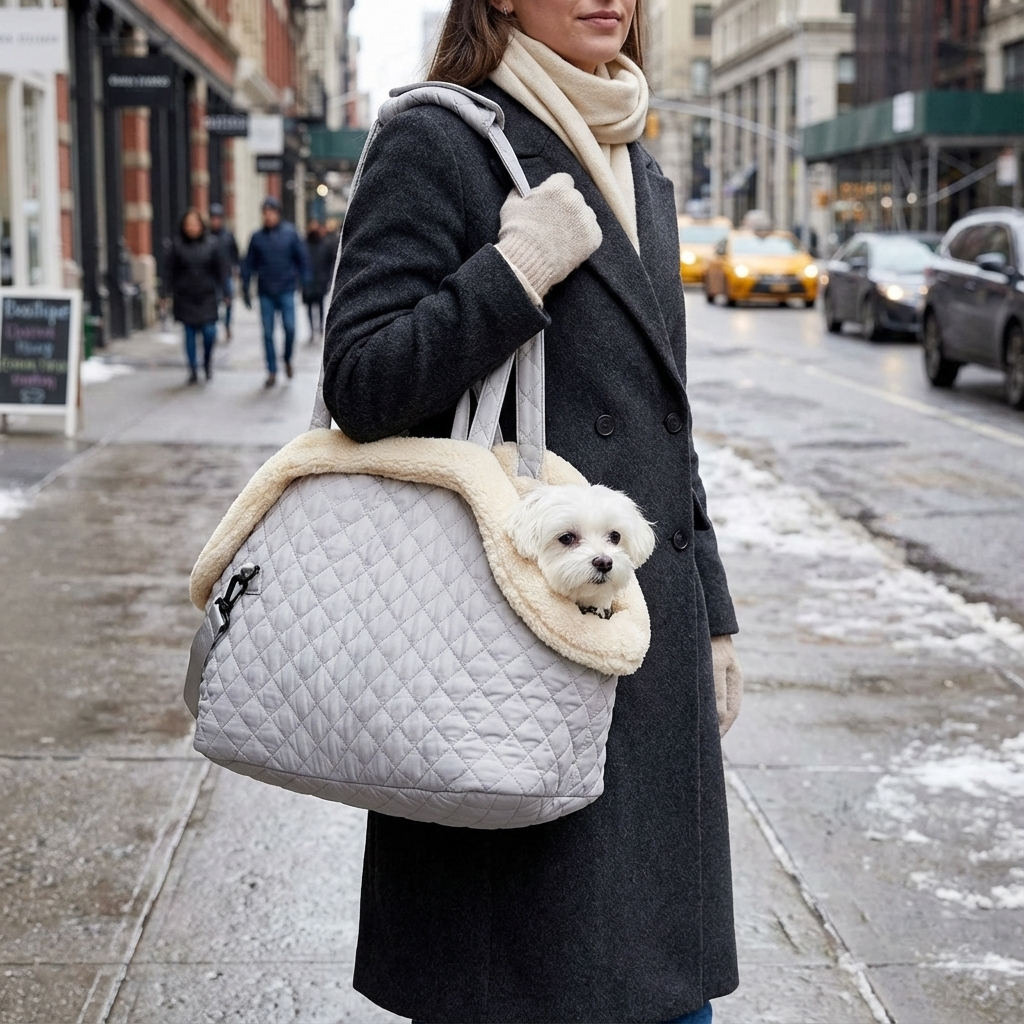 Elegant Quilted Pet Carrier