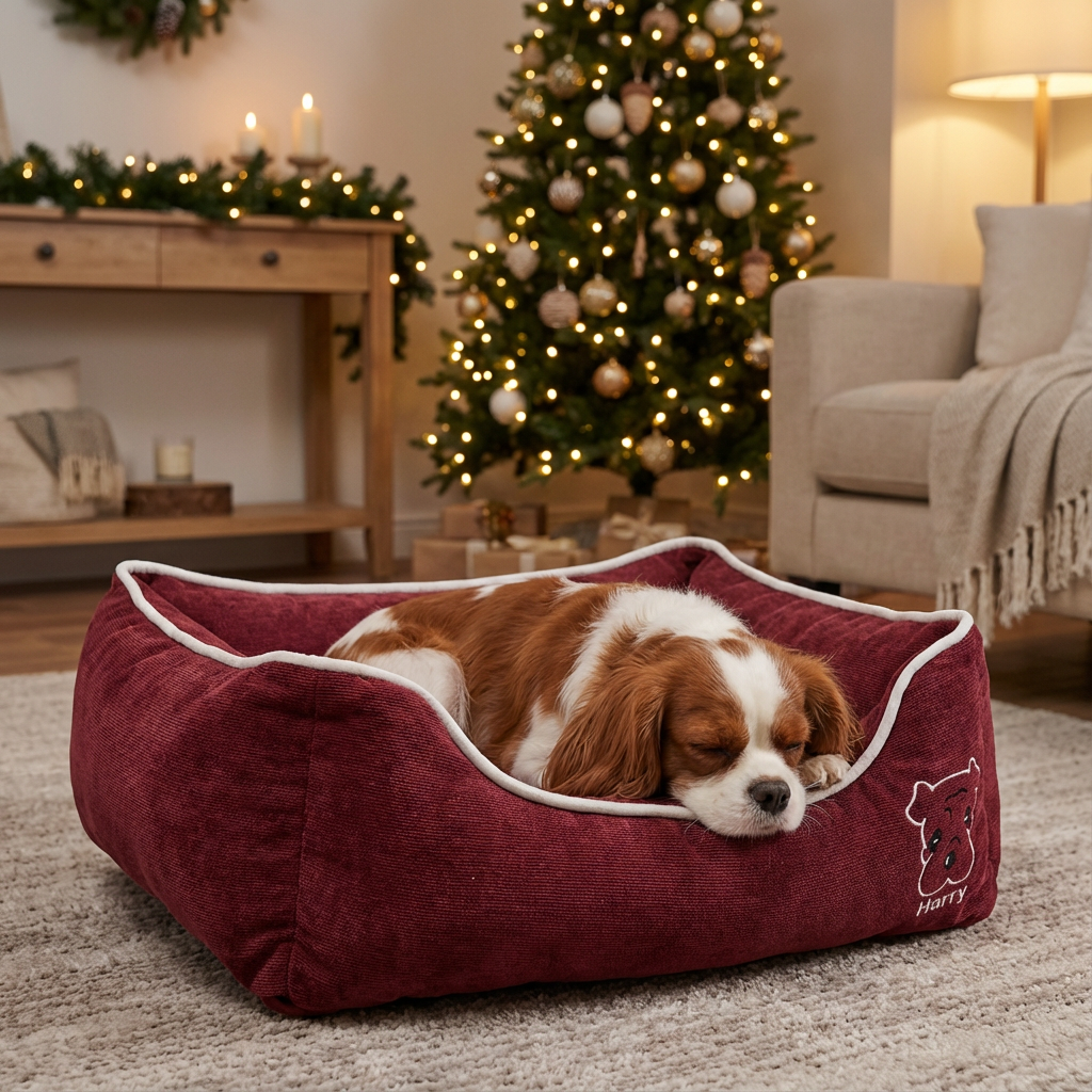 Candy Comfort Fleece Dog Bed