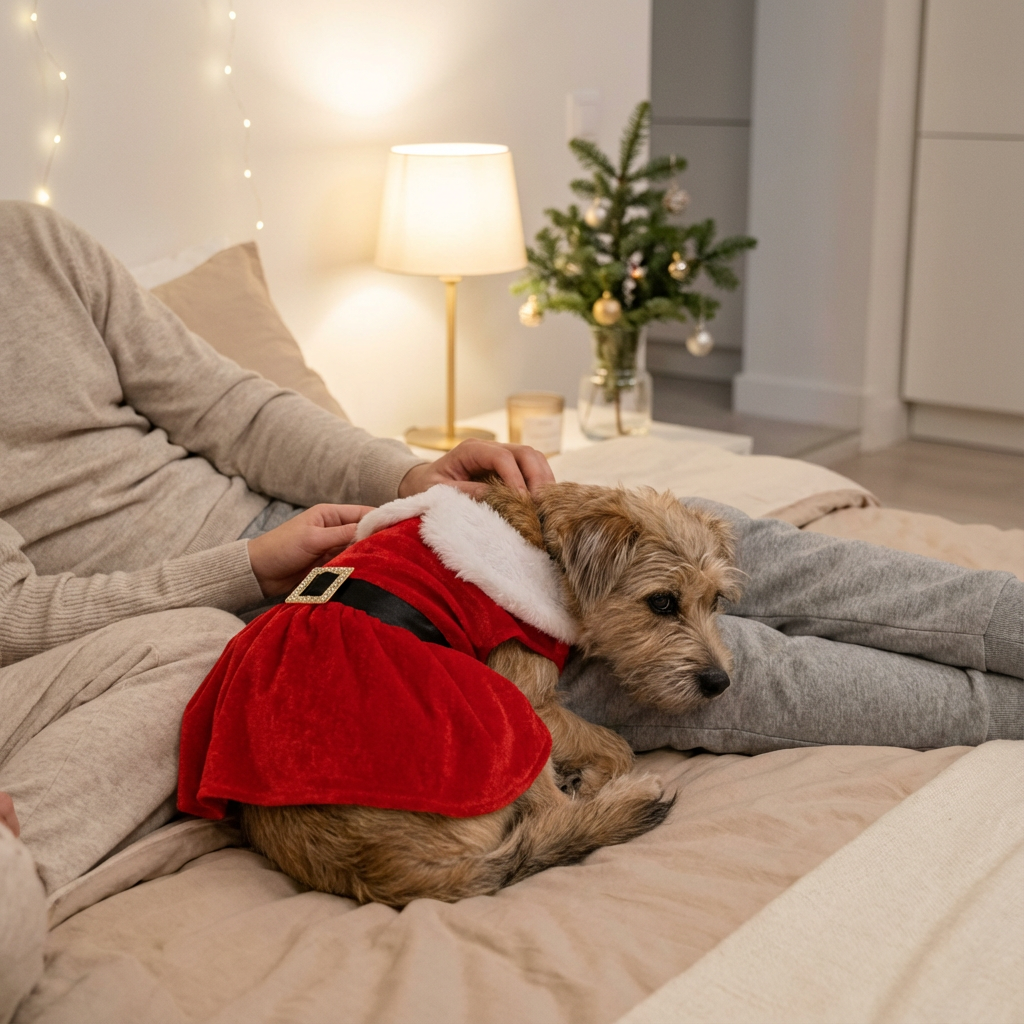 Festive Christmas Princess Dog Dress