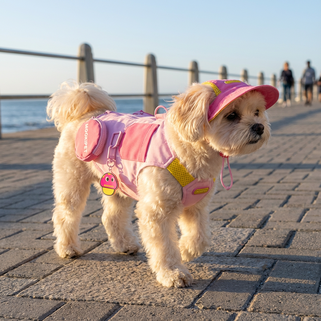 Mushroom Pendant Charm Dog Summer Vest