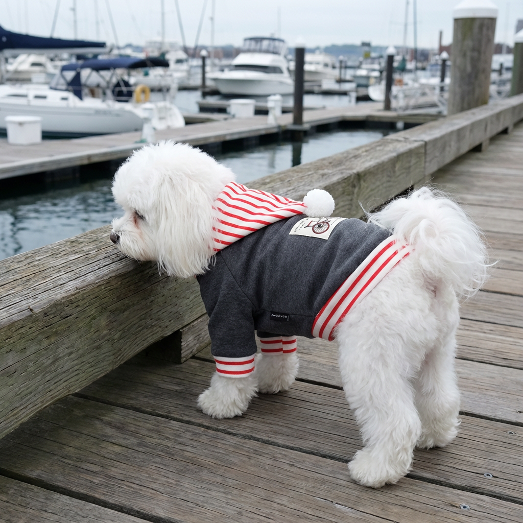 Riding Solo Striped Dog Sweater
