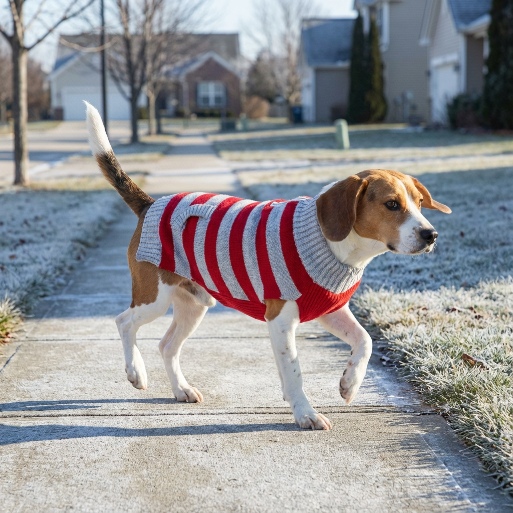 Two-Tone Zipper Dog Sweater