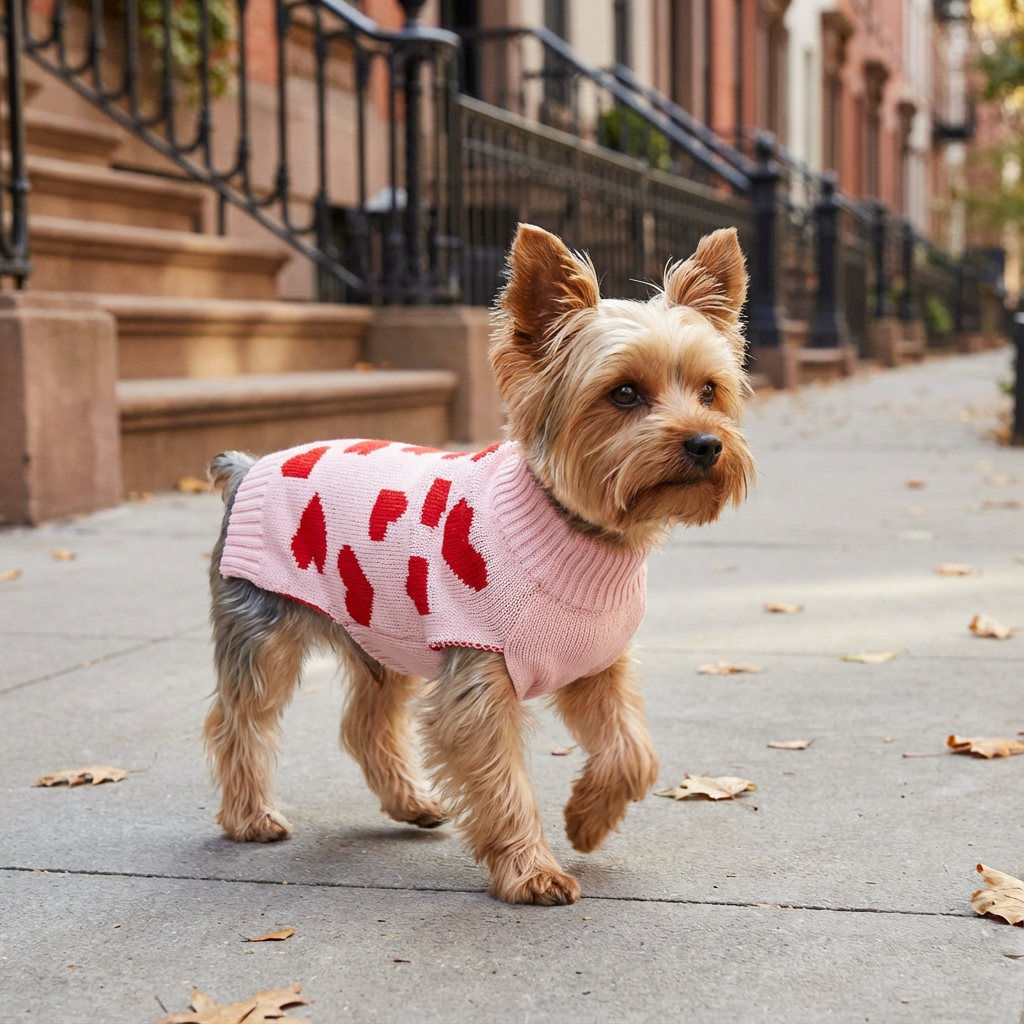 HeartBow Dog Sweater
