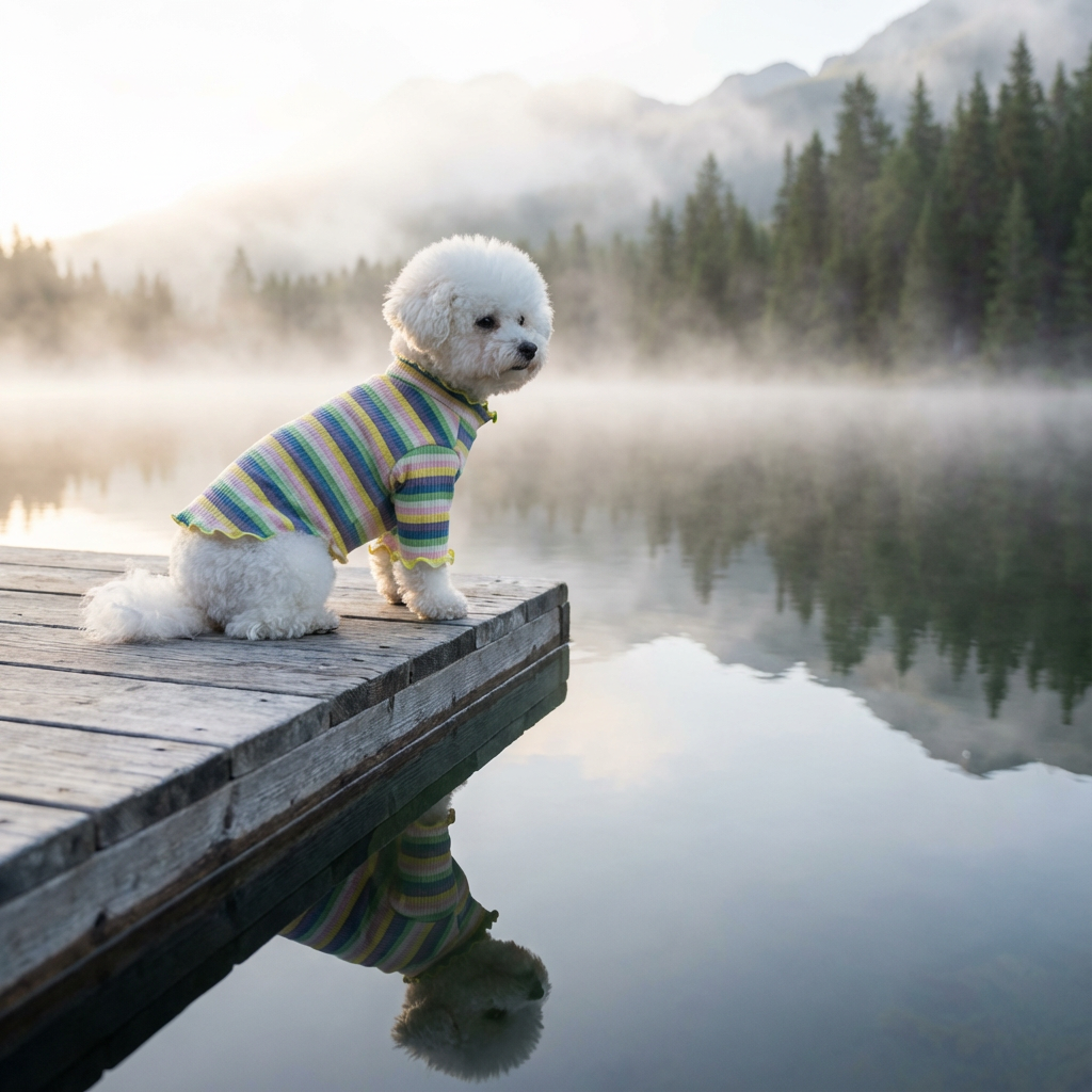 Rainbow Knit Dog Sweater