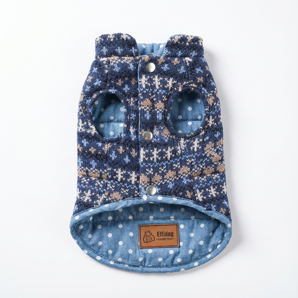 Double-Sided Casual Polka-dot Knitted Dog Vest