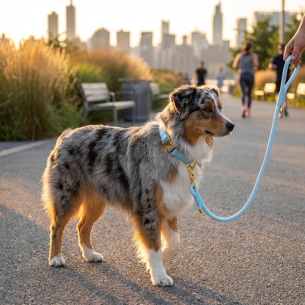 Classic Leather Dog Collar Set