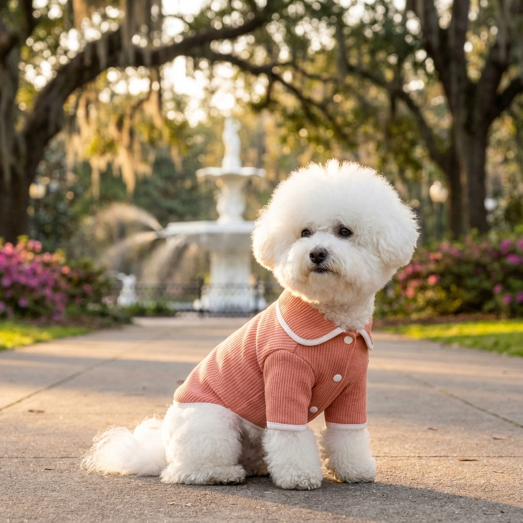 Lapel Collar Knit Dog Sweater