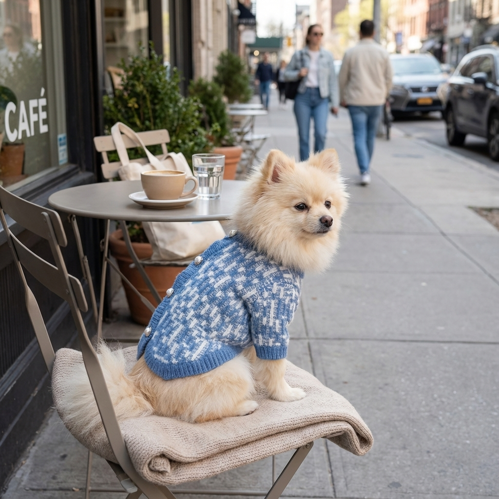 Pearl Knit Dog Sweater