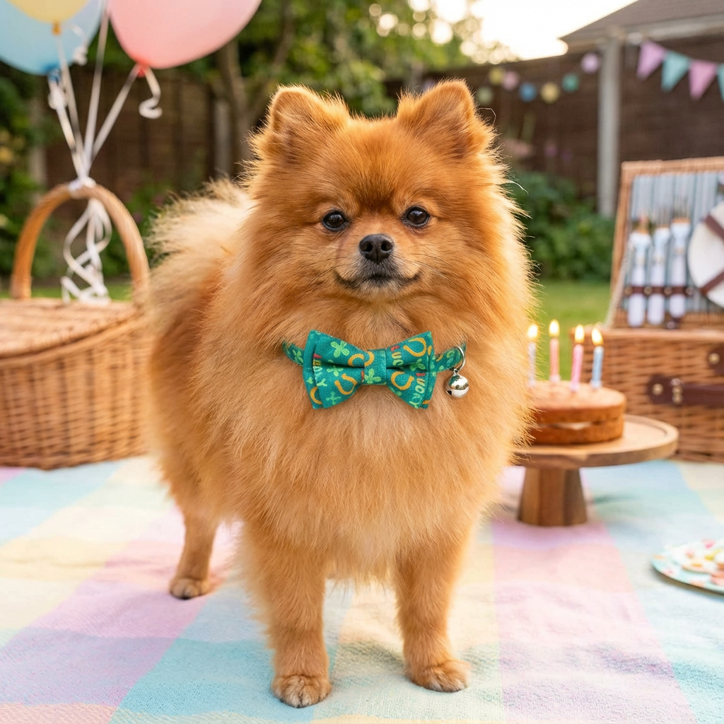 Irish Plaid Bow Collar for Cats & Small Dogs
