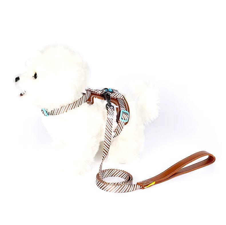 Dogs and Cats Boutique 11 Brown Dog Harness Anti Loose Adjustable Dog Leash (To Get Done)