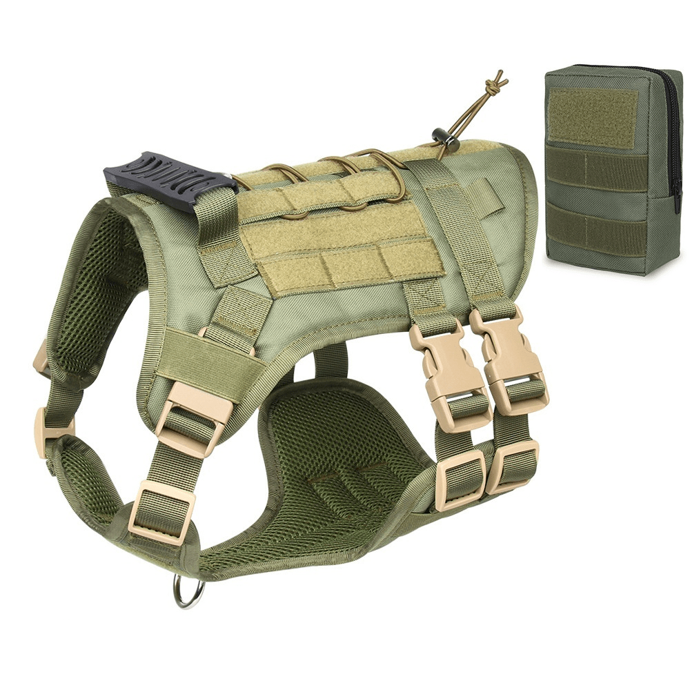 Dogs and Cats Boutique 11 Green Harness + Backpack / S Tactical Chest And Back Oxford Large Dog Vest (To Get Done)