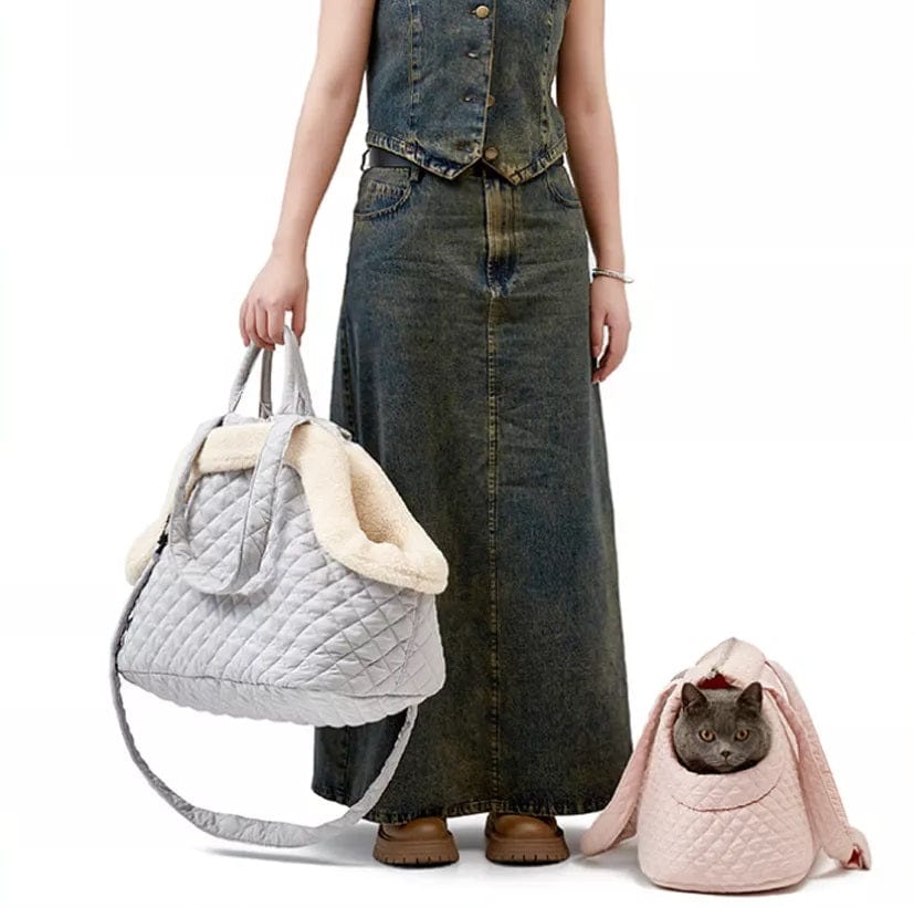 Dogs and Cats Boutique 13 Autumn And Winter Rhombus Korean Style Quilted Pet Portable Single-shoulder Bag Cat Teddy Travel Portable Pet Bag (To Get Done)