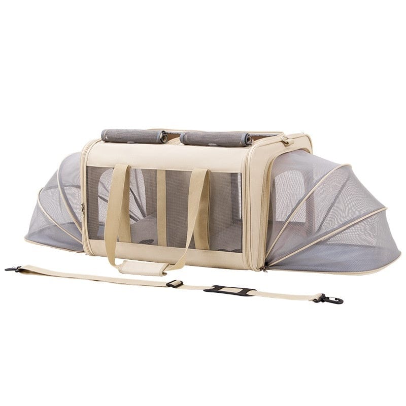 Dogs and Cats Boutique 13 Beige Extended Style / Free Size Pet Car Breathable Dog Tent (To Get Done)