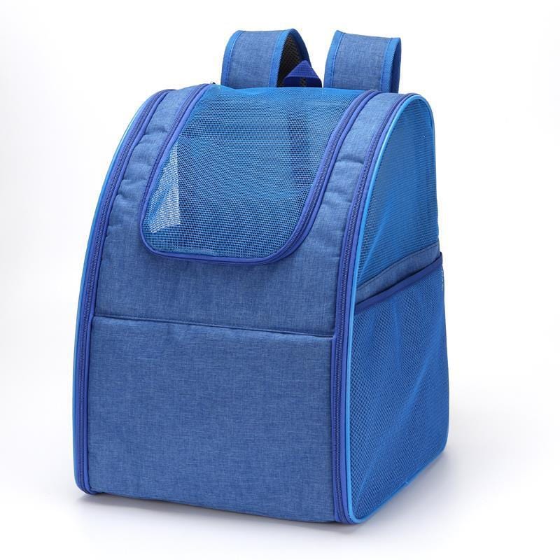 Dogs and Cats Boutique 13 Blue Mesh Breathable Foldable Pet Backpack (To Get Done)