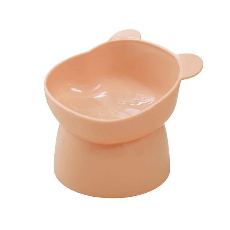 Dogs and Cats Boutique 14 Pink High Foot Oblique Neck Protection Pet Bowl (To Get Done)