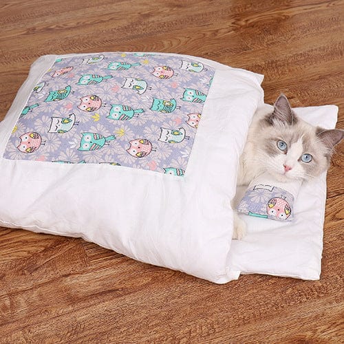 Dogs and Cats Boutique 16 8 color / L Cat Sleeping Bag Fairy Cat Litter Wind Semi-Closed Autumn And Winter Warm Cat Kennel (To Get Done)