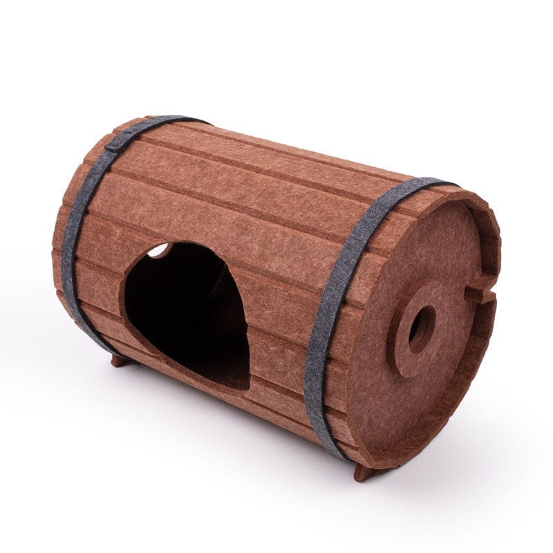 Dogs and Cats Boutique 16 Wine Barrel Pet Bed Assembled Wine Barrel Pet Bed Felt Board Cat Nest (To Get Done)