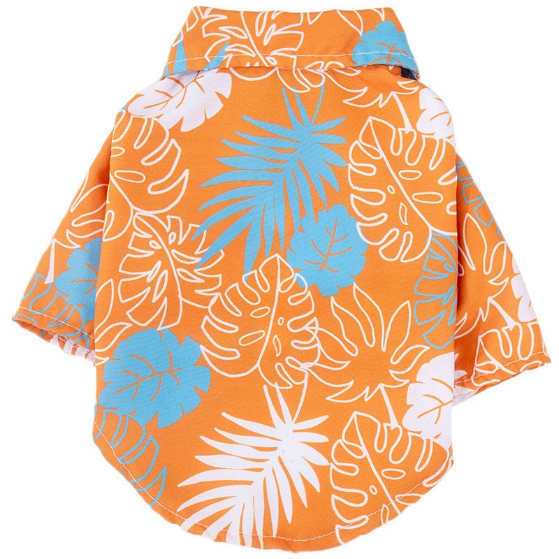 Dogs and Cats Boutique 3 Orange / L Hawaiian Dog Shirt