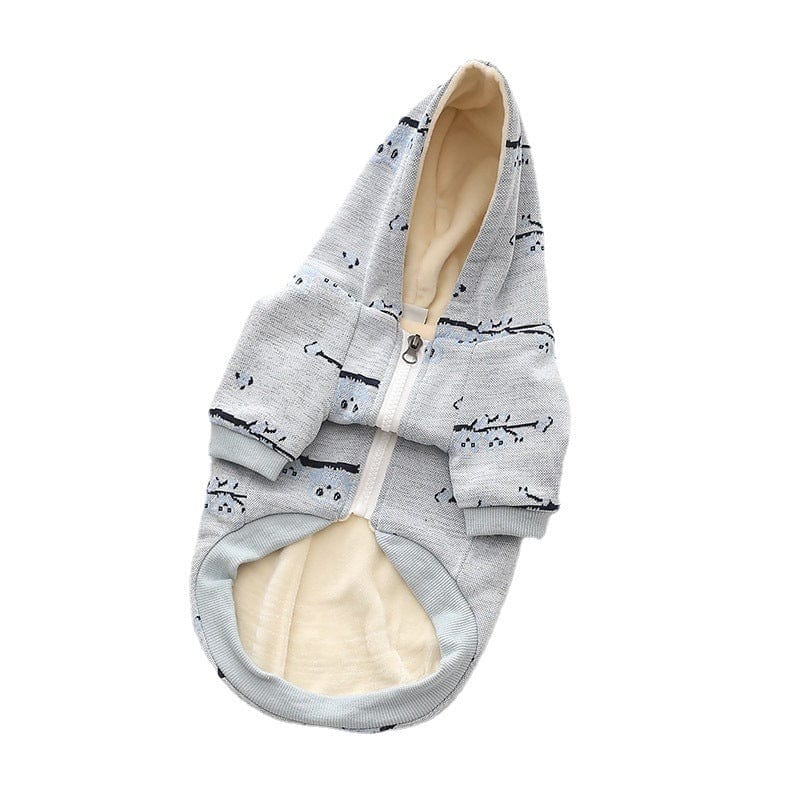 Dogs and Cats Boutique 6 Casual Pet Clothes Dog Pattern Sweater Zipper Coat (To Get Done)