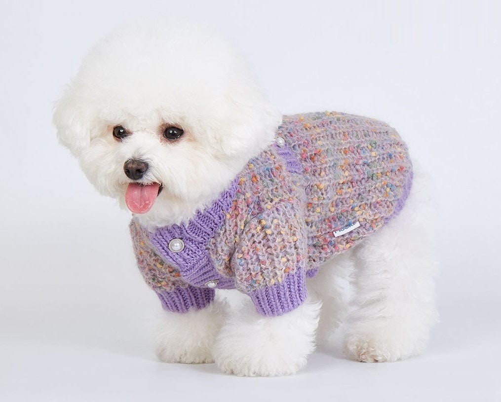 Dogs and Cats Boutique 6 Dog Clothes Sweater Soft Glutinous Bean Cardigan (To Get Done)