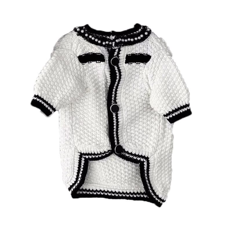 Dogs and Cats Boutique 6 Korean Style Puppy Clothes Pearl Collar Sweater (To Get Done)