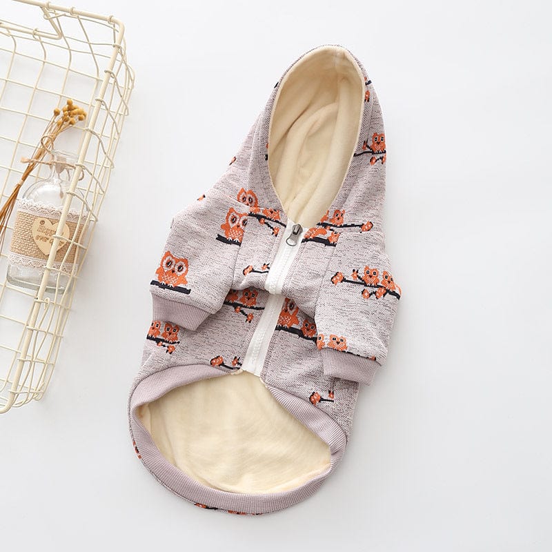 Dogs and Cats Boutique 6 Pink / L Casual Pet Clothes Dog Pattern Sweater Zipper Coat (To Get Done)