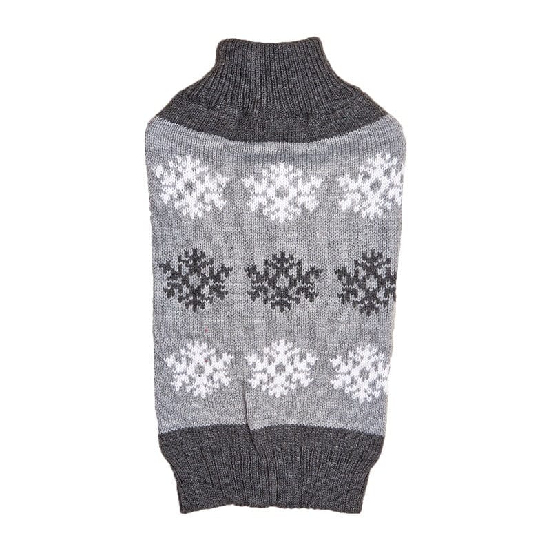 Dogs and Cats Boutique 6 Snowflake Brown Gray Autumn And Winter New Dog Christmas Sweater (To Get Done)