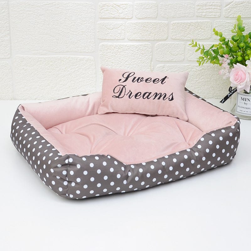 Dogs and Cats Boutique 9 Pink / L85x60x16CM Printed Four Seasons New Small Dog Pet Bed (To Get Done)