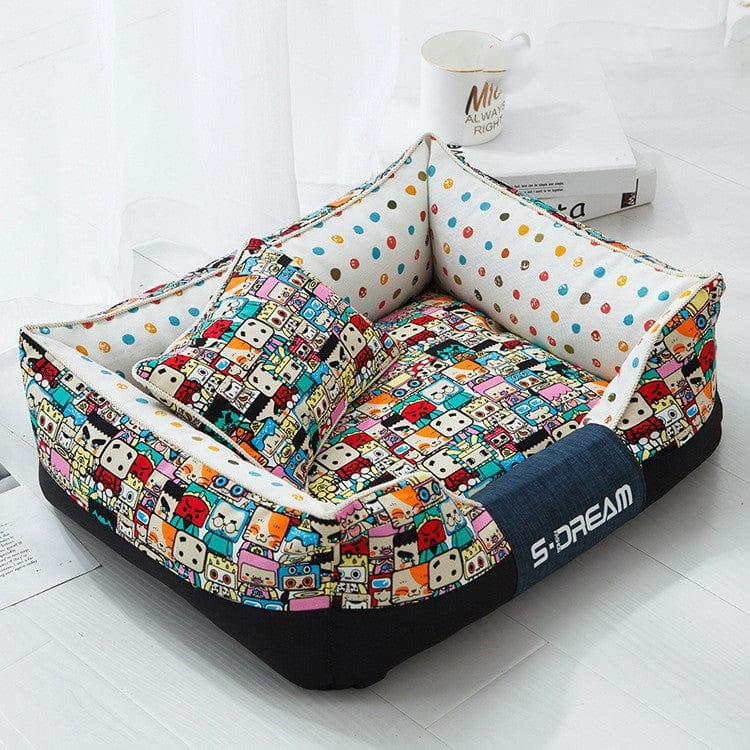 Dogs and Cats Boutique 9 Robot / No small pillows / L New House Dogs Product Bed Accessories Pets Cats Mat (To Get Done)