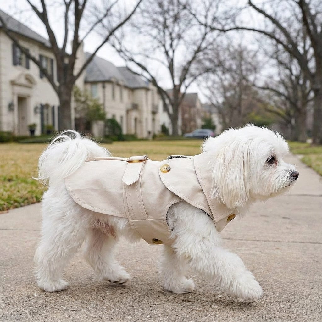 Dogs and Cats Boutique fall-winter-coats Button Belted Dog Coat